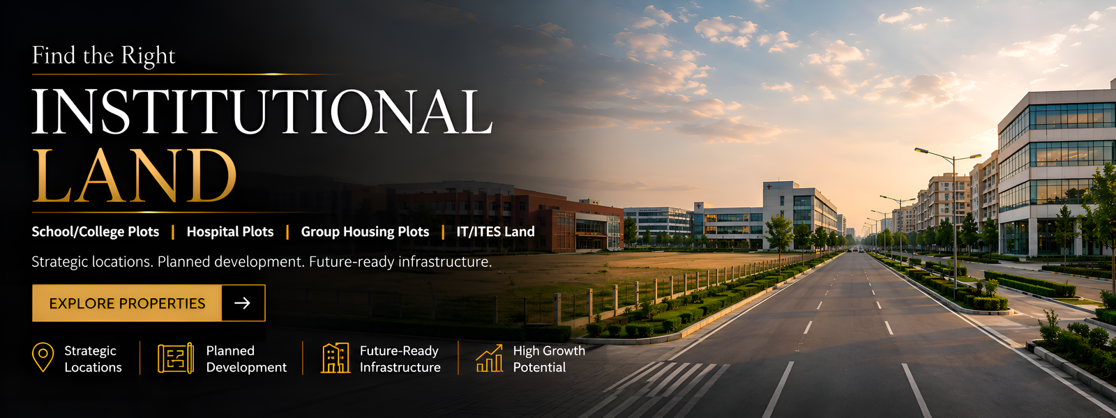 Institutional Plots & Land for Lease/Sale in Noida, Knowledge Park & YEIDA