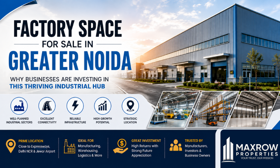 Factory Space for Sale in Greater Noida: Why Businesses Are Investing in This Thriving Industrial Hub