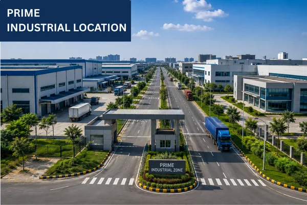 4050 Sq.m Sq.m Large Format Industrial Land Parcel in Factory For Sale In Hosiery Complex Noida