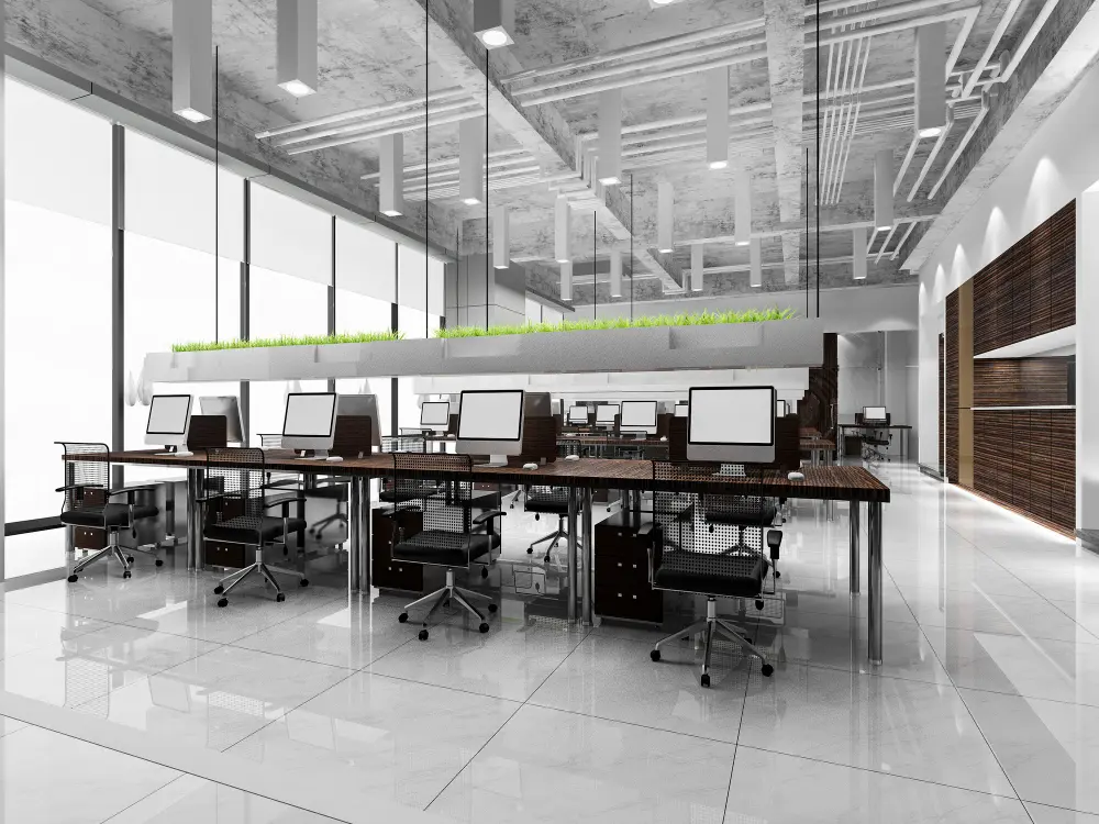 2500 Sq.Ft Sq.m Multi-Desk Corporate Office Floor in Bhutani Grandthum Office Sizes Configurations